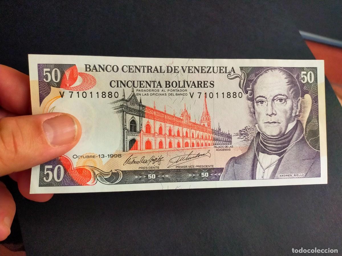 Billetes extranjeros: BILLETE DE 50 CINCUENTA BOLIVARES OCTUBRE 13 1998 BANCO CENTRAL VENEZUELA EXCELENTE CONSERVACION