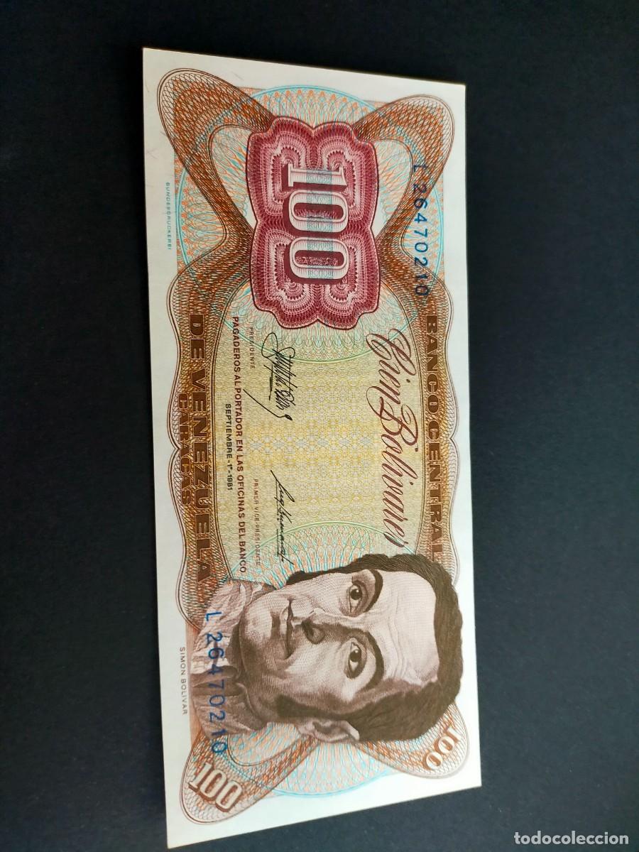 Billetes extranjeros: BILLETE DE 100 CIEN BOLIVARES SEPTIEMBRE 1 1981 BANCO CENTRAL VENEZUELA EXCELENTE CONSERVACION