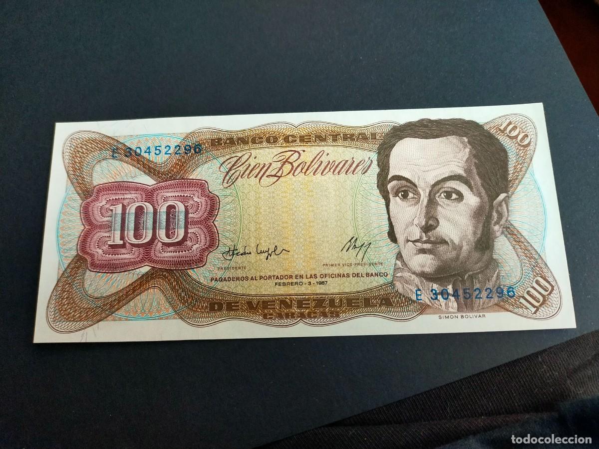 Billetes extranjeros: BILLETE DE 100 CIEN BOLIVARES FEBRERO 3 1987 BANCO CENTRAL VENEZUELA EXCELENTE CONSERVACION