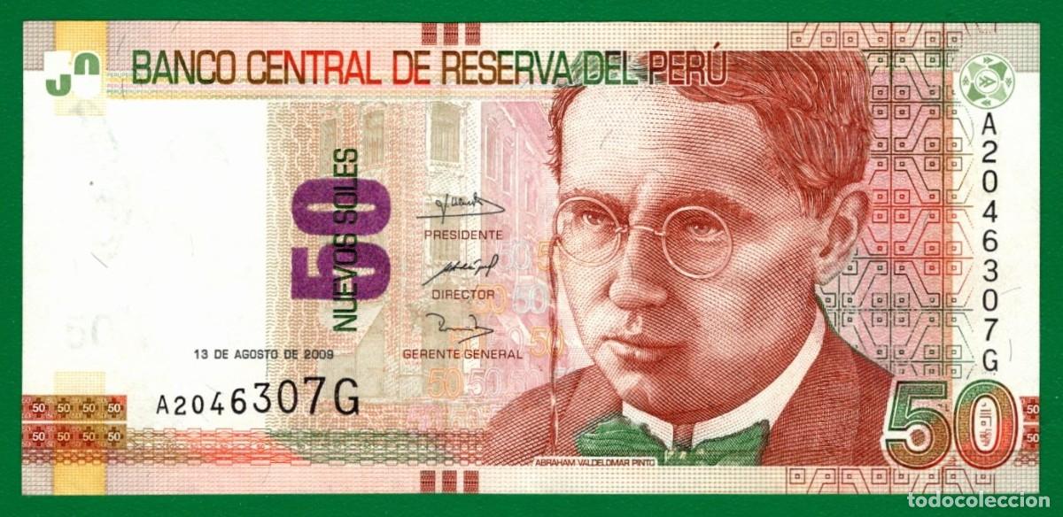 Billetes extranjeros: Billete Per&uacute; 50 Nuevos Soles 13/08/09 UNC