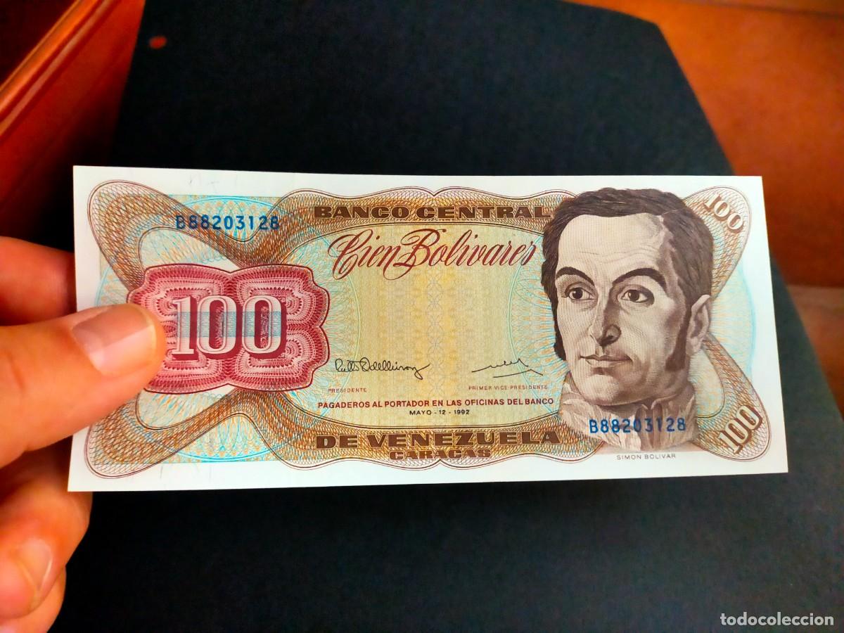 Billetes extranjeros: BILLETE DE 100 CIEN BOLIVARES MAYO 12 1992 BANCO CENTRAL VENEZUELA EXCELENTE CONSERVACION