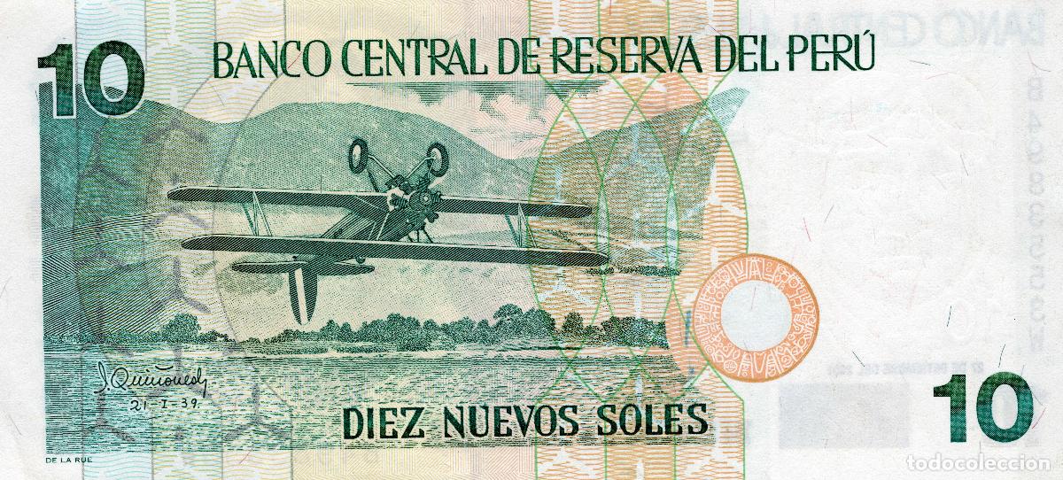 Billetes extranjeros: Billete Per&uacute; 10 Nuevos Soles 27/11/01 XF+