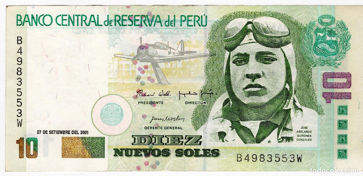 Billetes extranjeros: Billete Per&uacute; 10 Nuevos Soles 27/11/01 XF+