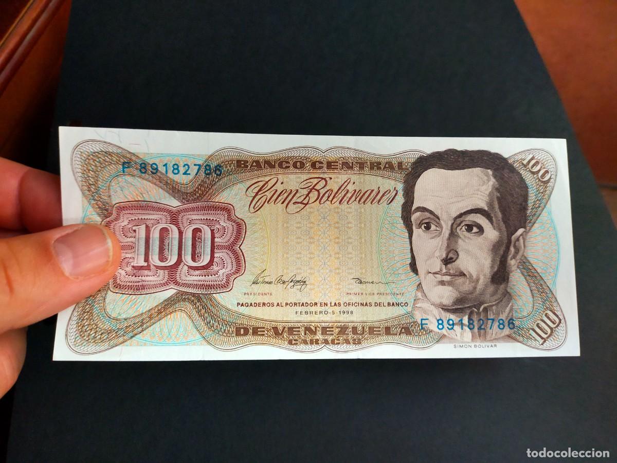 Billetes extranjeros: BILLETE DE 100 CIEN BOLIVARES FEBRERO 5 1998 BANCO CENTRAL VENEZUELA EXCELENTE CONSERVACION
