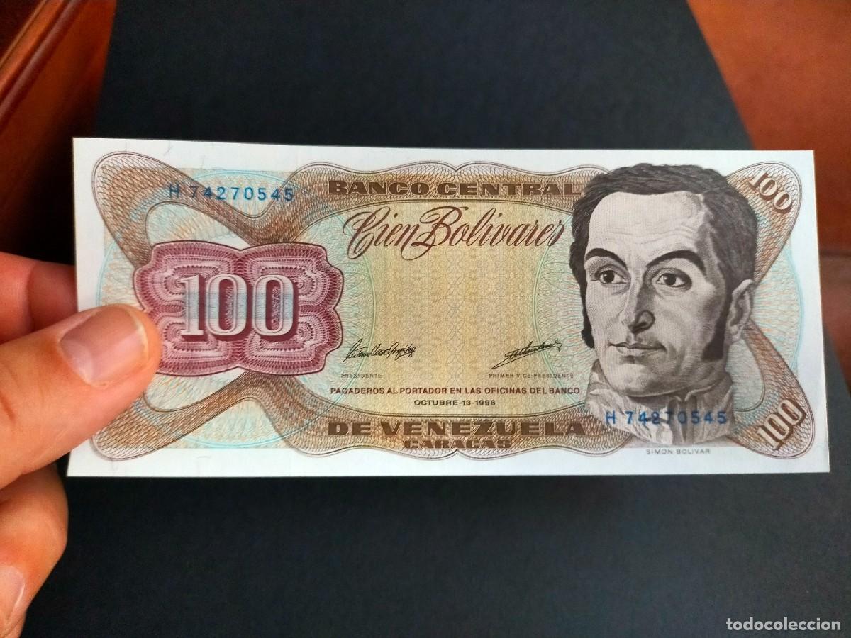 Billetes extranjeros: BILLETE DE 100 CIEN BOLIVARES OCTUBRE 13 1998 BANCO CENTRAL VENEZUELA EXCELENTE CONSERVACION