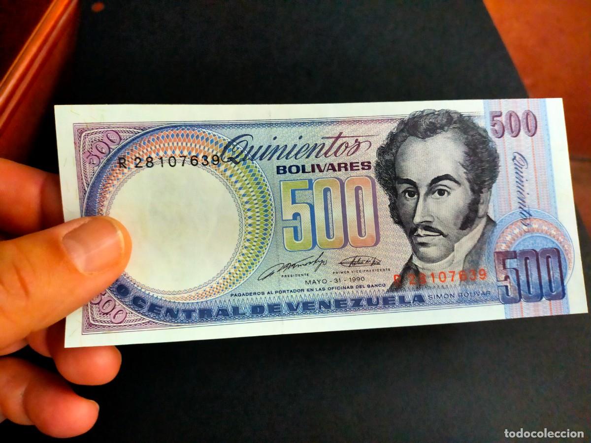 Billetes extranjeros: BILLETE DE 500 QUINIENTOS BOLIVARES MAYO 31 1990 BANCO CENTRAL VENEZUELA EXCELENTE CONSERVACION