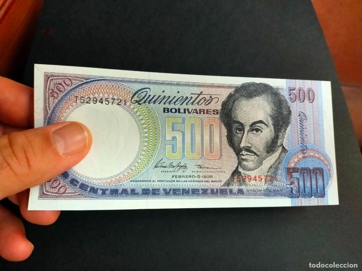 Billetes extranjeros: BILLETE DE 500 QUINIENTOS BOLIVARES FEBRERO 5 1998 BANCO CENTRAL VENEZUELA EXCELENTE CONSERVACION