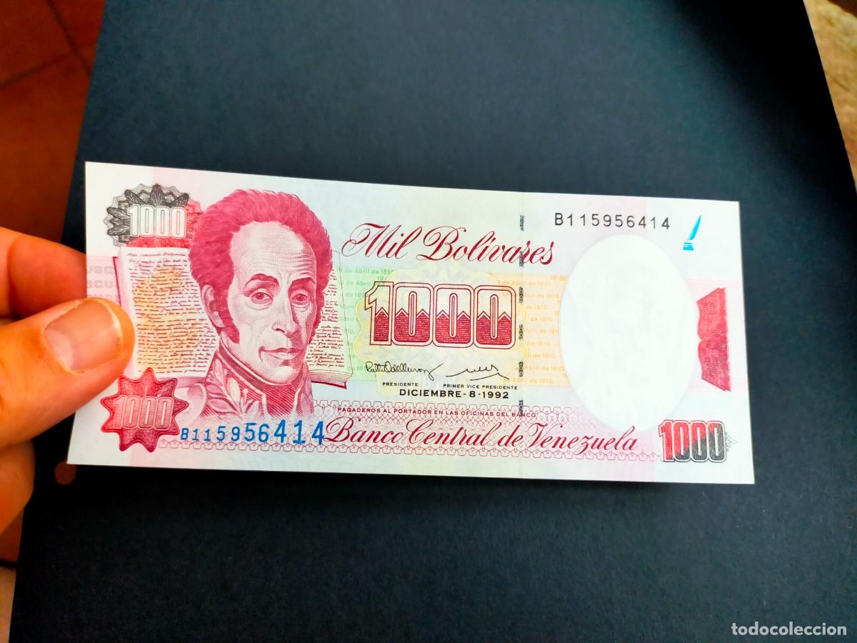 Billetes extranjeros: BILLETE DE 1000 MIL BOLIVARES DICIEMBRE 8 1992 BANCO CENTRAL VENEZUELA EXCELENTE CONSERVACION