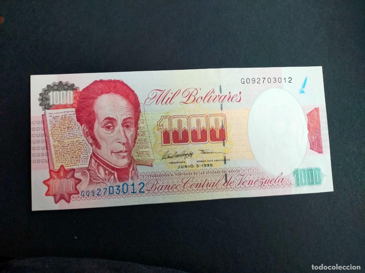 Billetes extranjeros: BILLETE DE 1000 MIL BOLIVARES JUNIO 5 1995 BANCO CENTRAL VENEZUELA EXCELENTE CONSERVACION