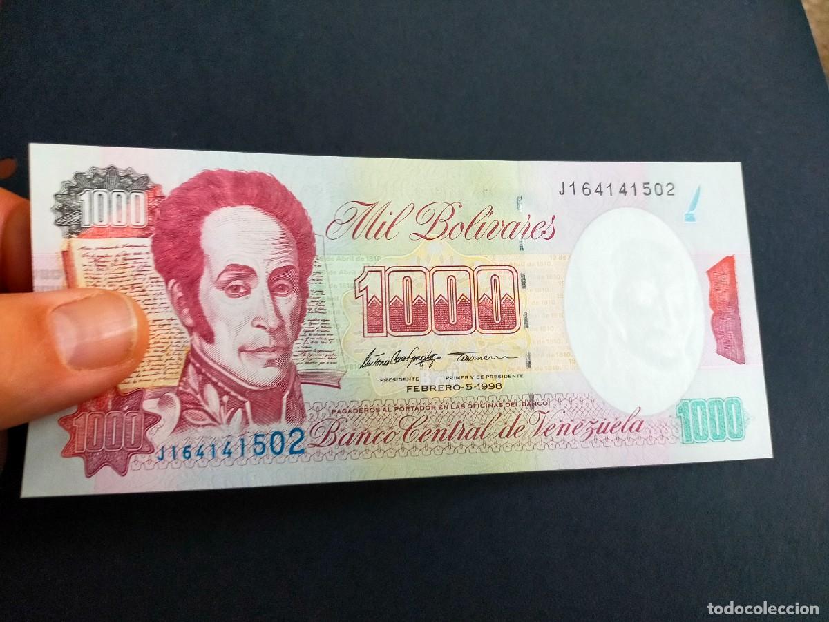Billetes extranjeros: BILLETE DE 1000 MIL BOLIVARES FEBRERO 5 1998 BANCO CENTRAL VENEZUELA EXCELENTE CONSERVACION