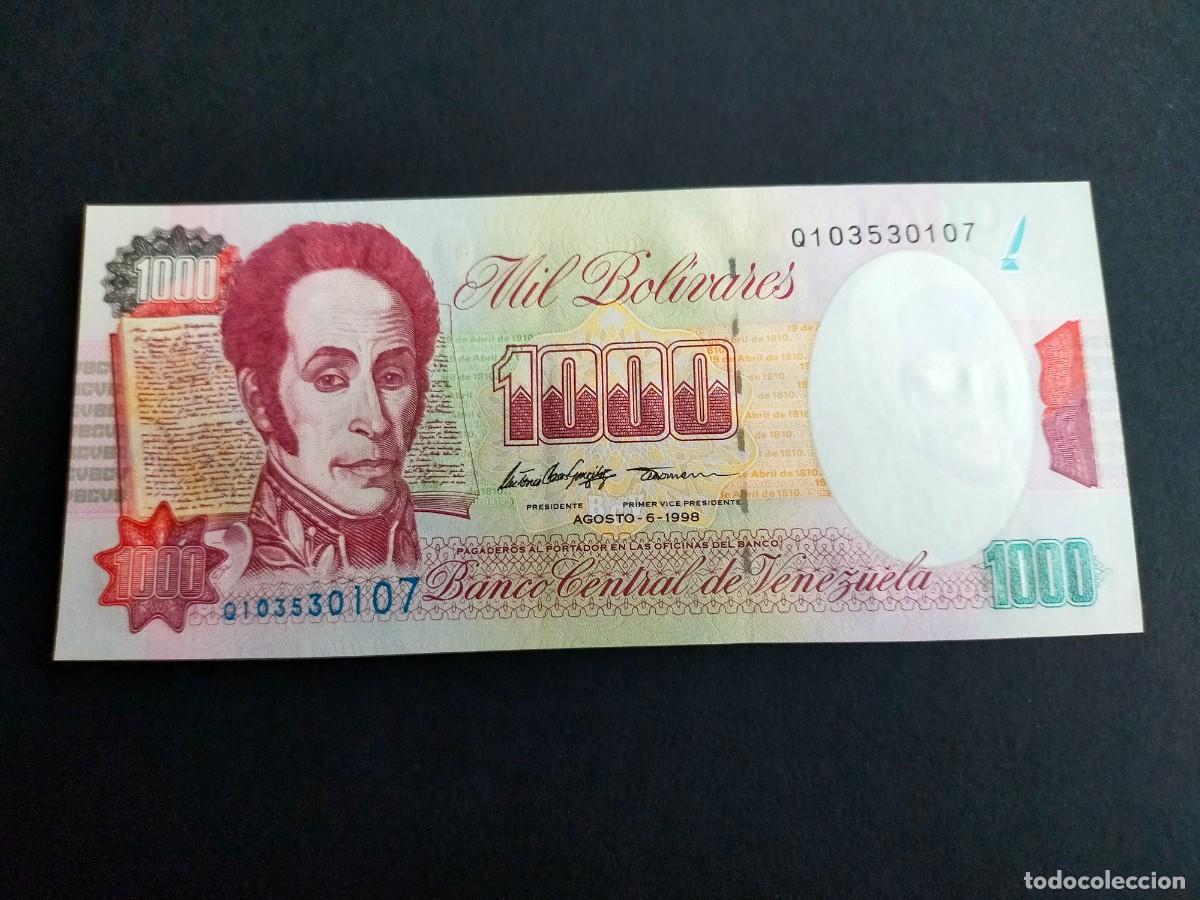 Billetes extranjeros: BILLETE DE 1000 MIL BOLIVARES AGOSTO 6 1998 BANCO CENTRAL VENEZUELA EXCELENTE CONSERVACION