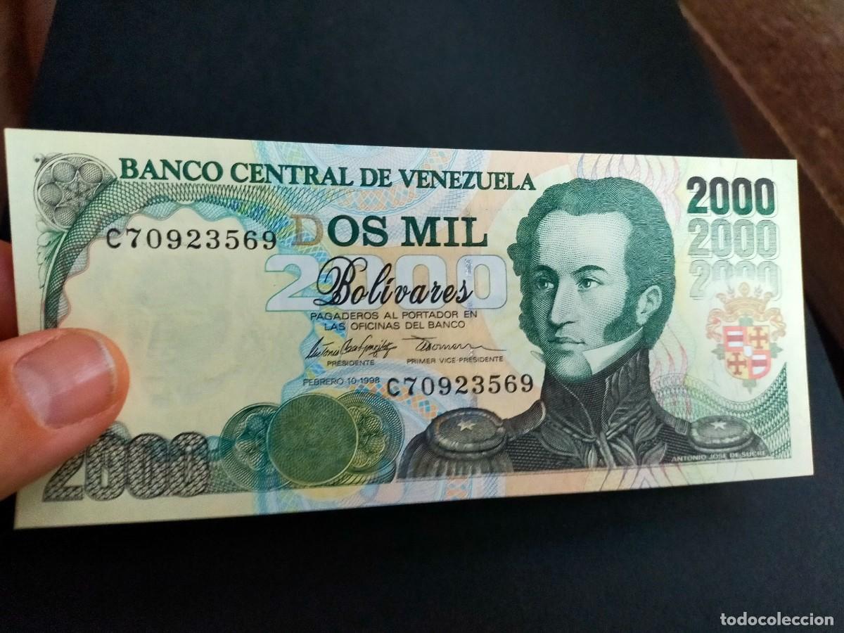 Billetes extranjeros: BILLETE DE 2000 DOS MIL BOLIVARES FEBRERO 10 1998 BANCO CENTRAL VENEZUELA EXCELENTE CONSERVACION