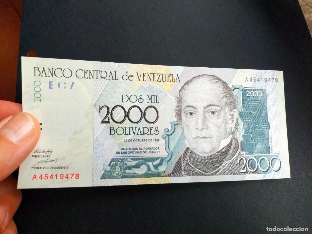 Billetes extranjeros: BILLETE DE 2000 DOS MIL BOLIVARES OCTUBRE 29 1998 BANCO CENTRAL VENEZUELA EXCELENTE CONSERVACION
