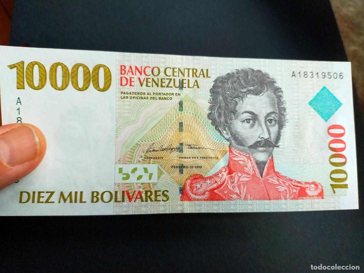 Billetes extranjeros: BILLETE DE 10000 DIEZ MIL BOLIVARES FEBRERO 10 1998 BANCO CENTRAL VENEZUELA EXCELENTE CONSERVACION
