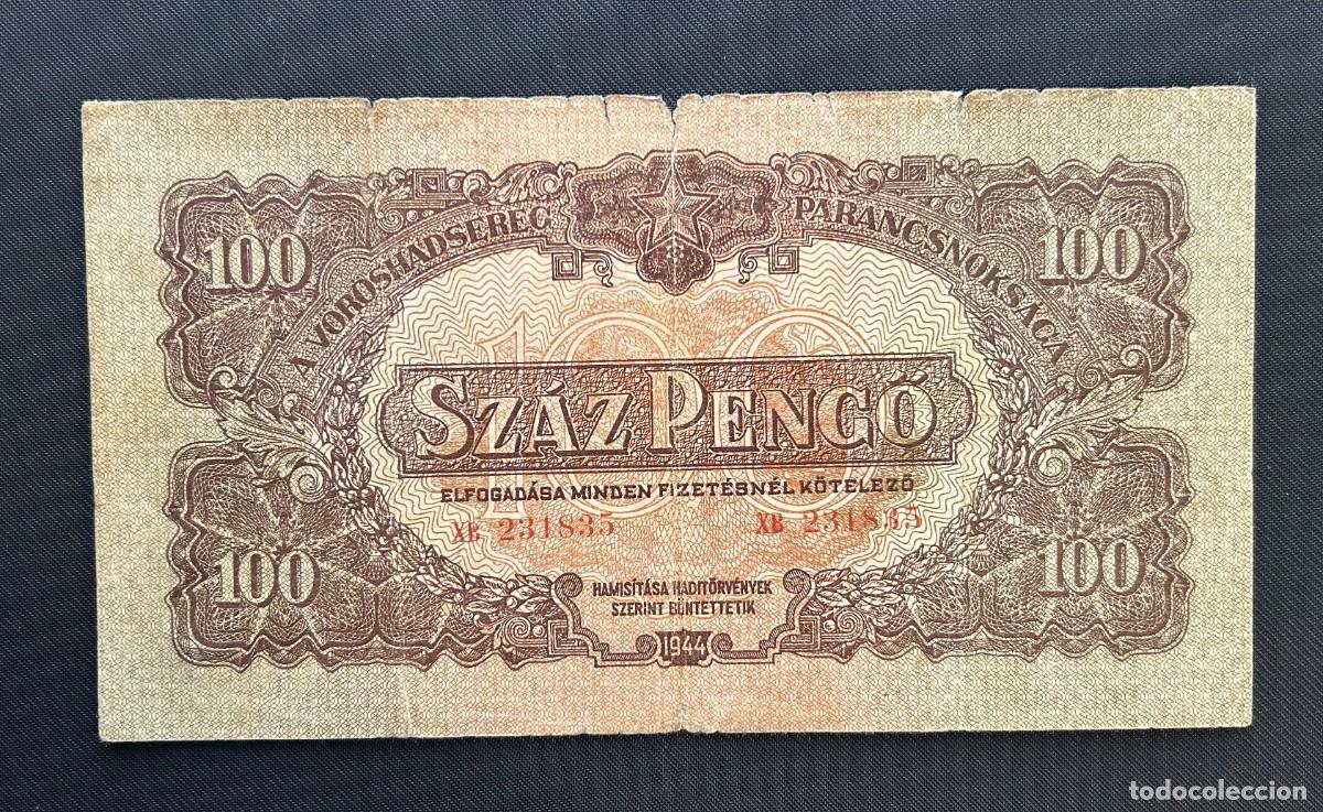 Billetes extranjeros: 100 PENGO 1944 HUNGRIA. P #M8