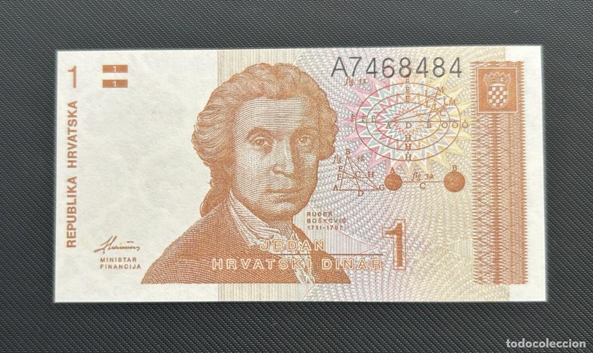 Banconote internazionali: 1 DINAR 1991 CROACIA. P# 16A. SC / UNC