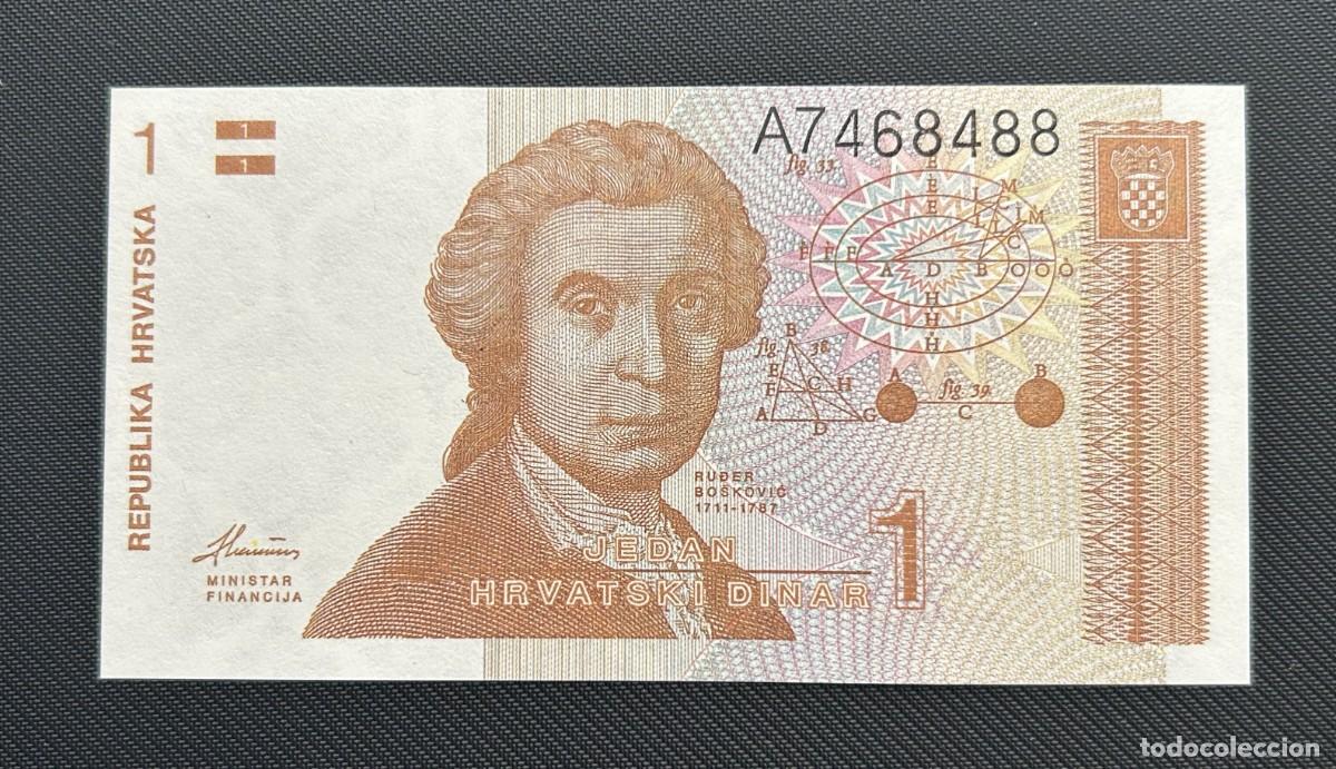 Billetes extranjeros: 1 DINAR 1991 CROACIA. P# 16A. SC / UNC