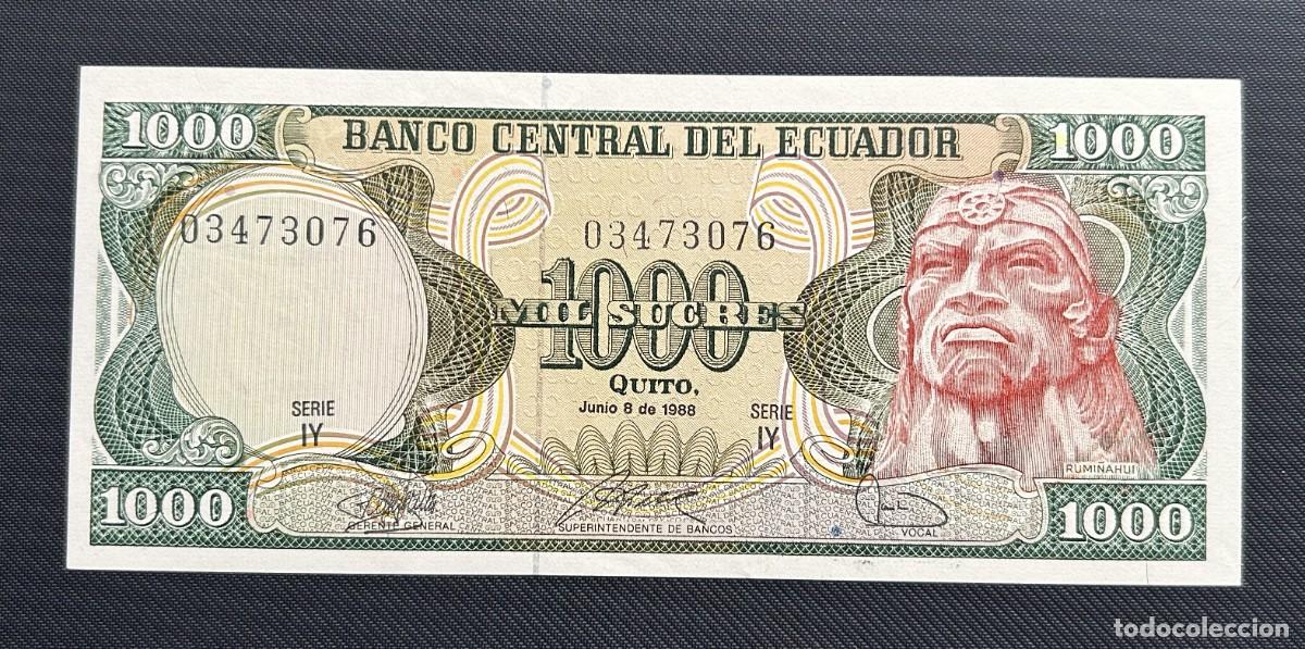Billetes extranjeros: 1000 SUCRES 1988 ECUADOR. P# 125B. SC/UNC