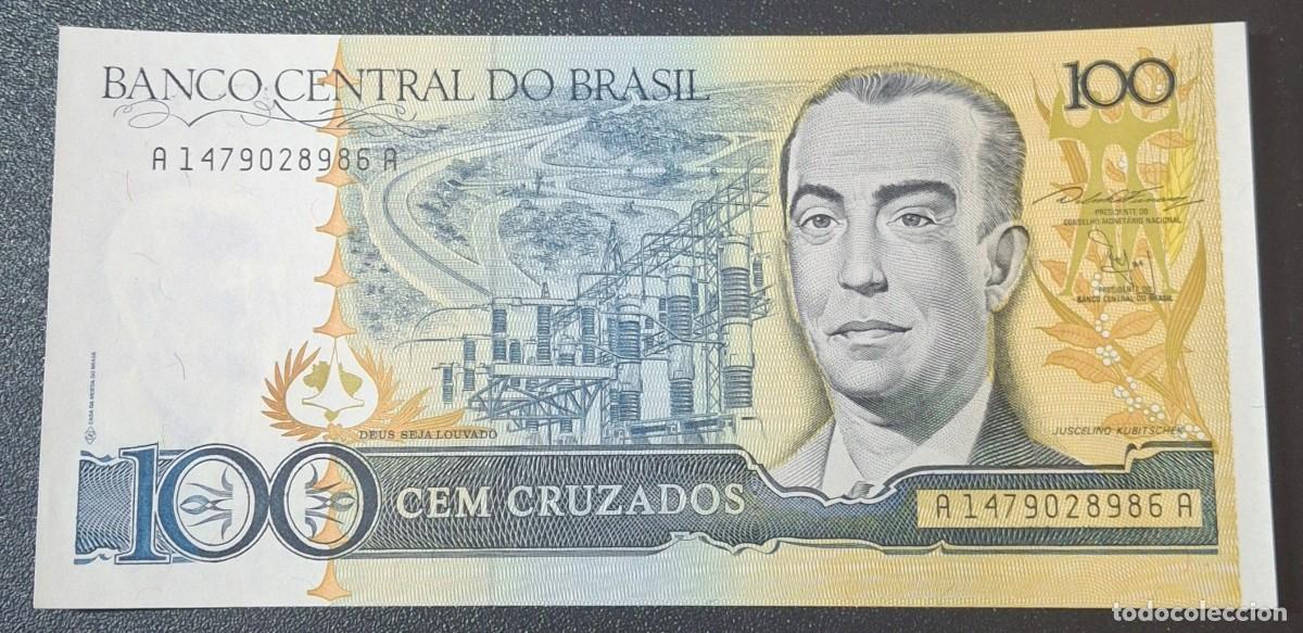 Billetes extranjeros: BRASIL 100 Cruzados 1987 Pick-211b (SC)