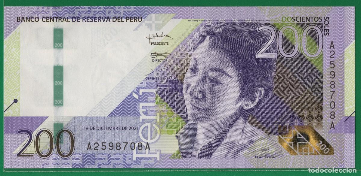 Billetes extranjeros: Billete Per&uacute; 200 Soles 16/12/21 UNC