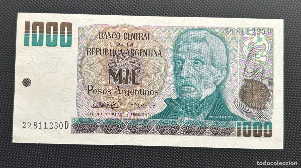 Billetes extranjeros: 1000 PESOS ARGENTINOS 1984 ARGENTINA. P# 317B. SC-/AUNC