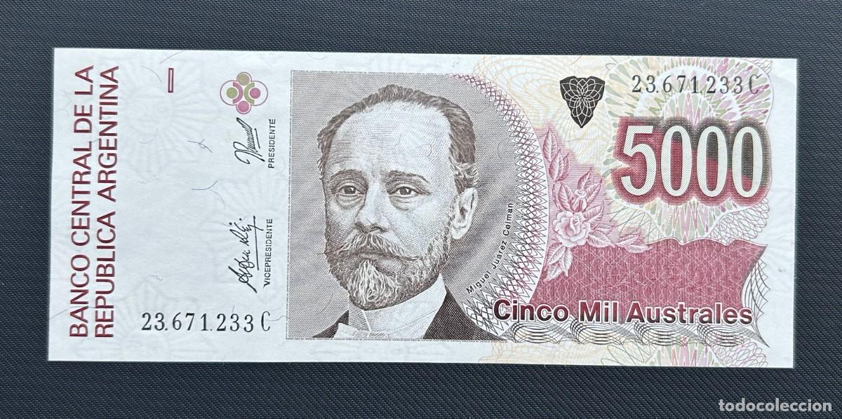 Billetes extranjeros: 5000 AUSTRALES 1989-1990 ARGENTINA. P# 330E. SC-/AUNC