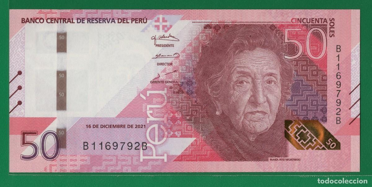 Billetes extranjeros: Billete Per&uacute; 50 Soles 16/12/21 UNC