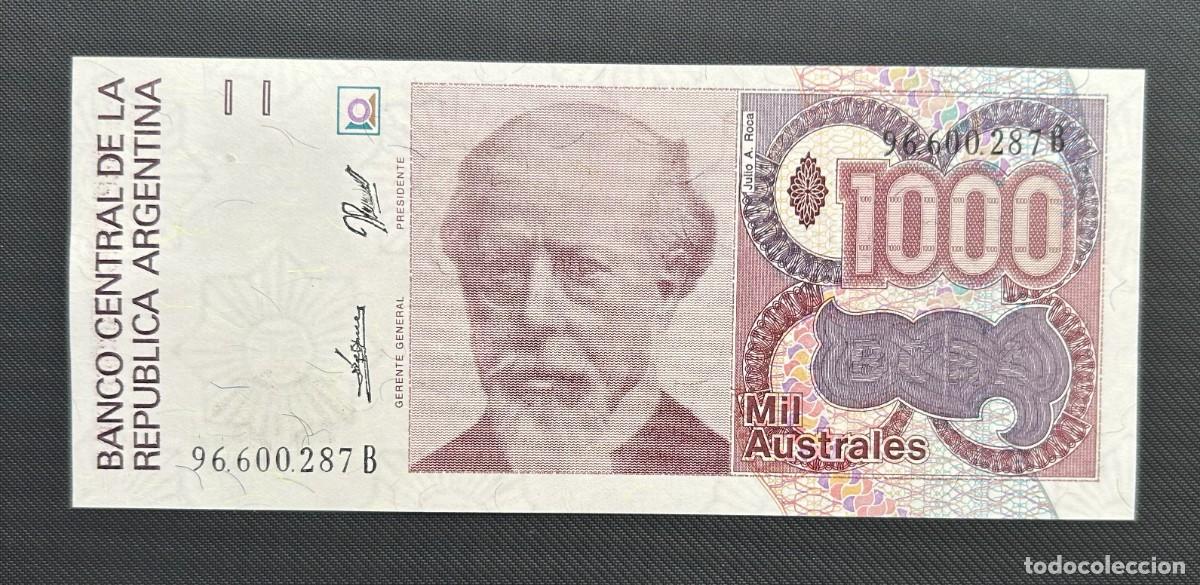 Notas Internacionais: 1000 AUSTRALES 1988-1990 ARGENTINA. P# 329C. SC/UNC