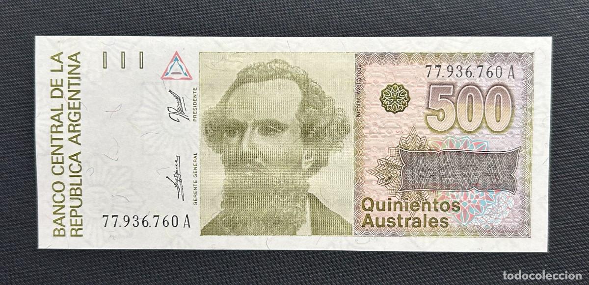 Billetes extranjeros: 500 AUSTRALES 1990 ARGENTINA. P# 328B. SC/UNC