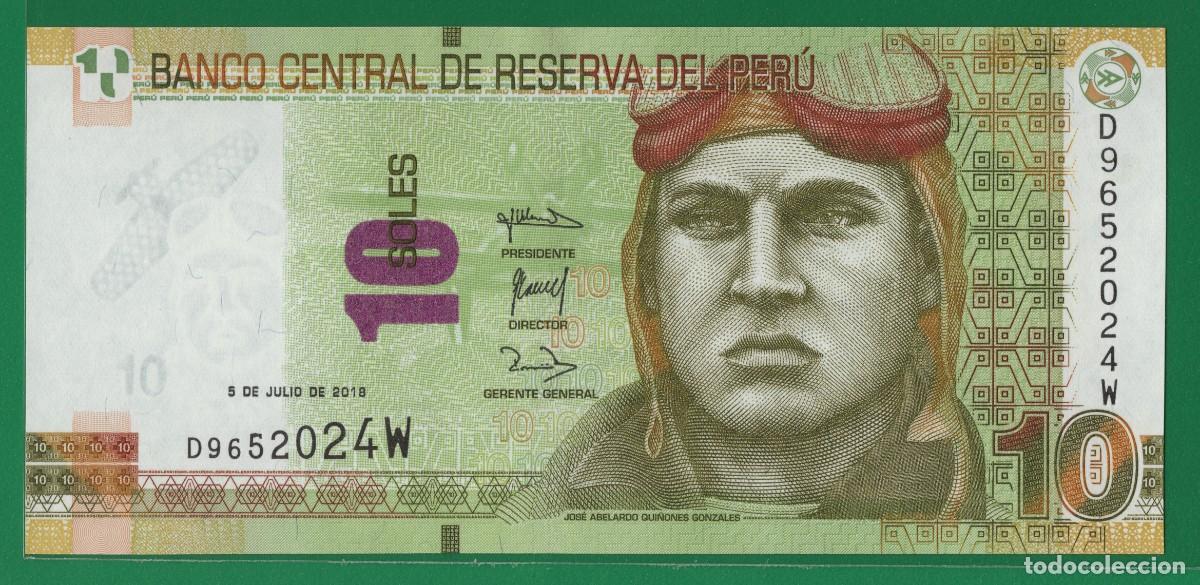 Billetes extranjeros: Billete Per&uacute; 10 Nuevos Soles 05/07/2018 UNC