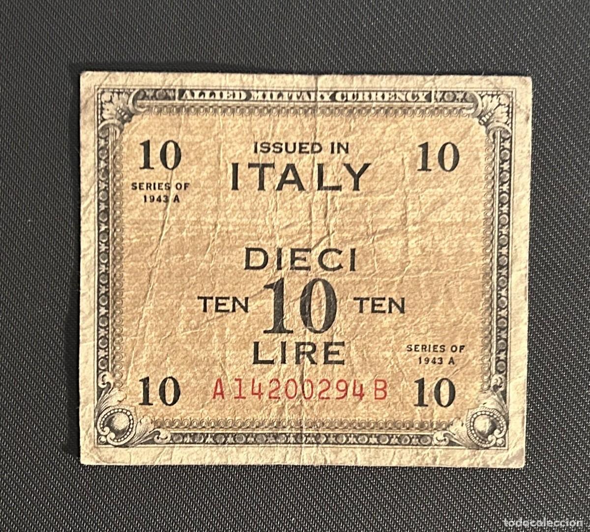 Notas Internacionais: 10 LIRAS 1943 ITALIA. P# M19B