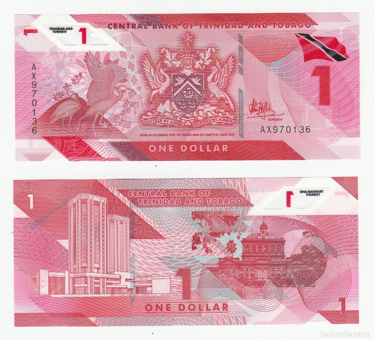 Internationale Banknoten: Trinidad y Tobago 1 D&oacute;lar 2020 Pol&iacute;mero Sin Circular