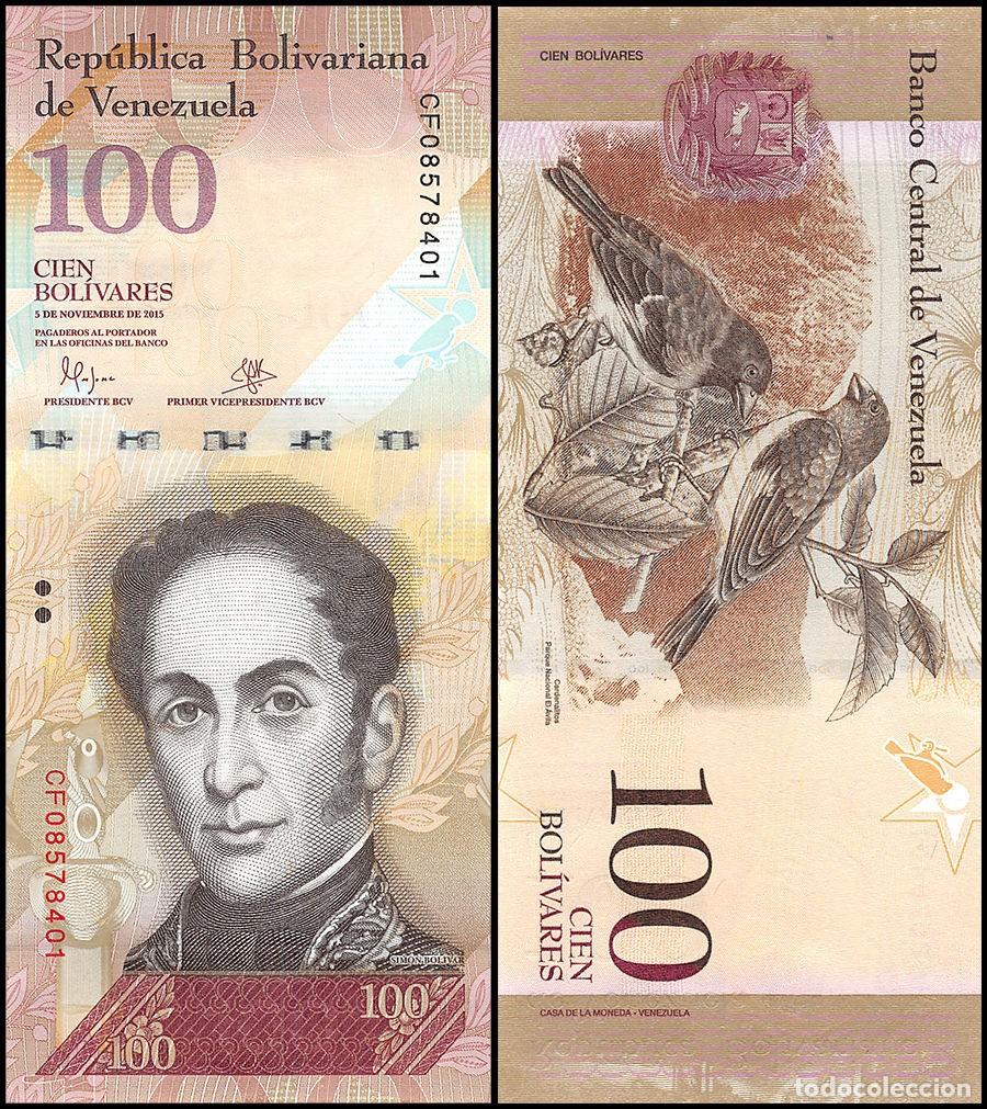 Banconote internazionali: Venezuela 100 Bol&iacute;vares 2015 Sin Circular