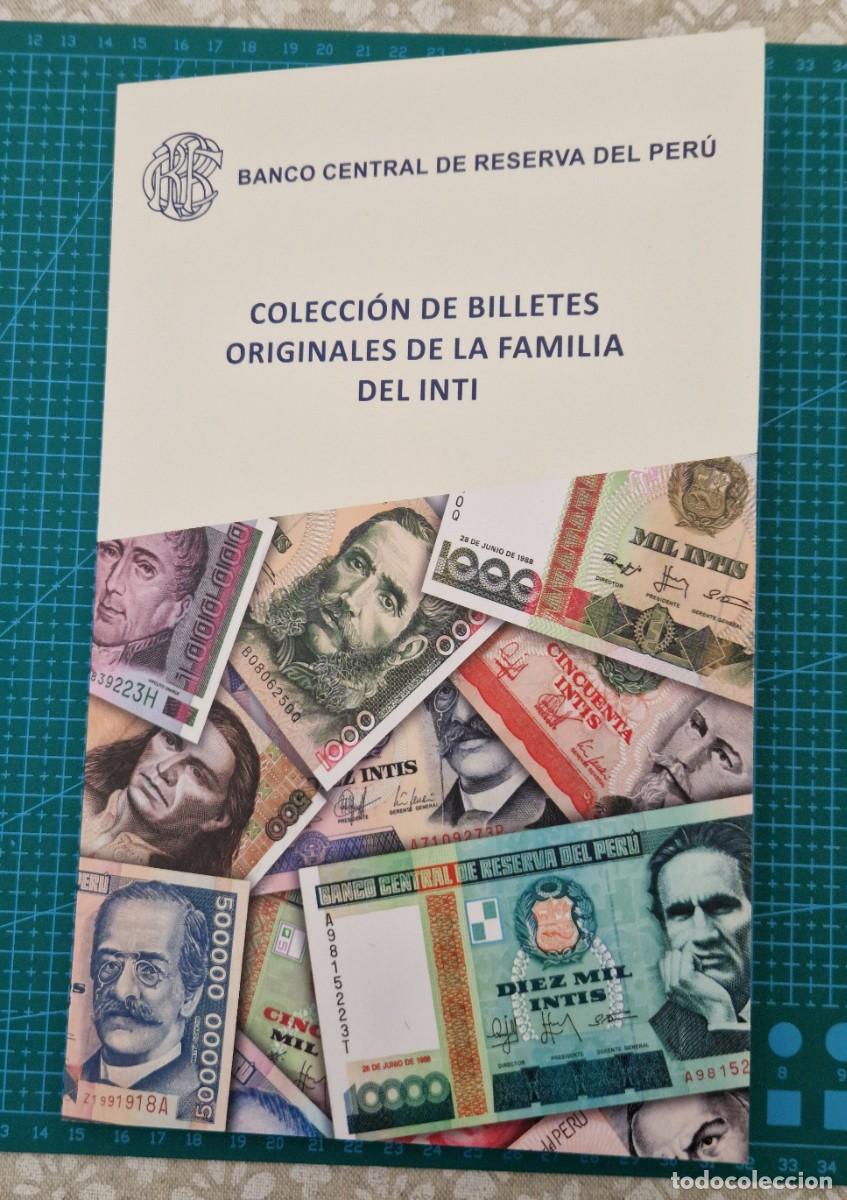 Billetes extranjeros: Carpeta oficial de coleccci&oacute;n billtes intis Per&uacute;