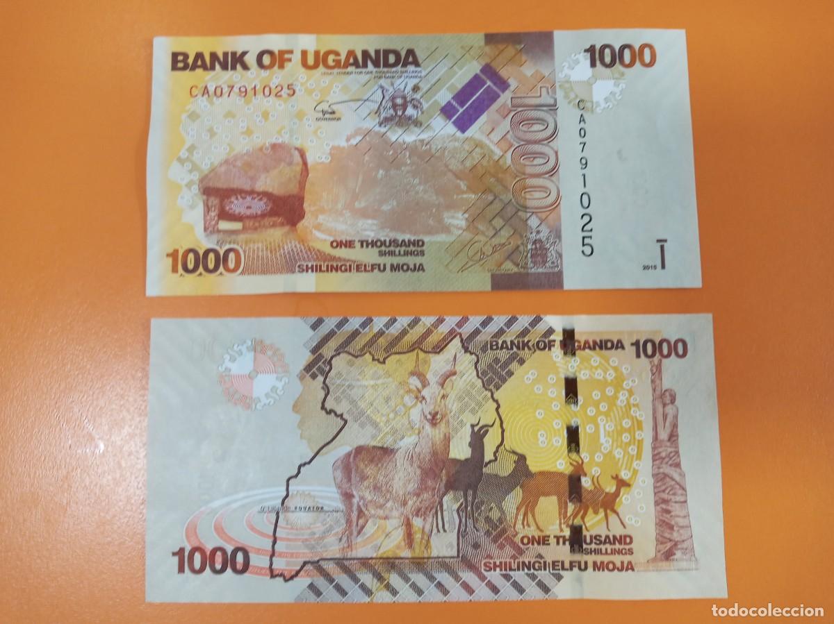Billetes extranjeros: UGANDA 1000 CHELINES 2015 - Foto 1
