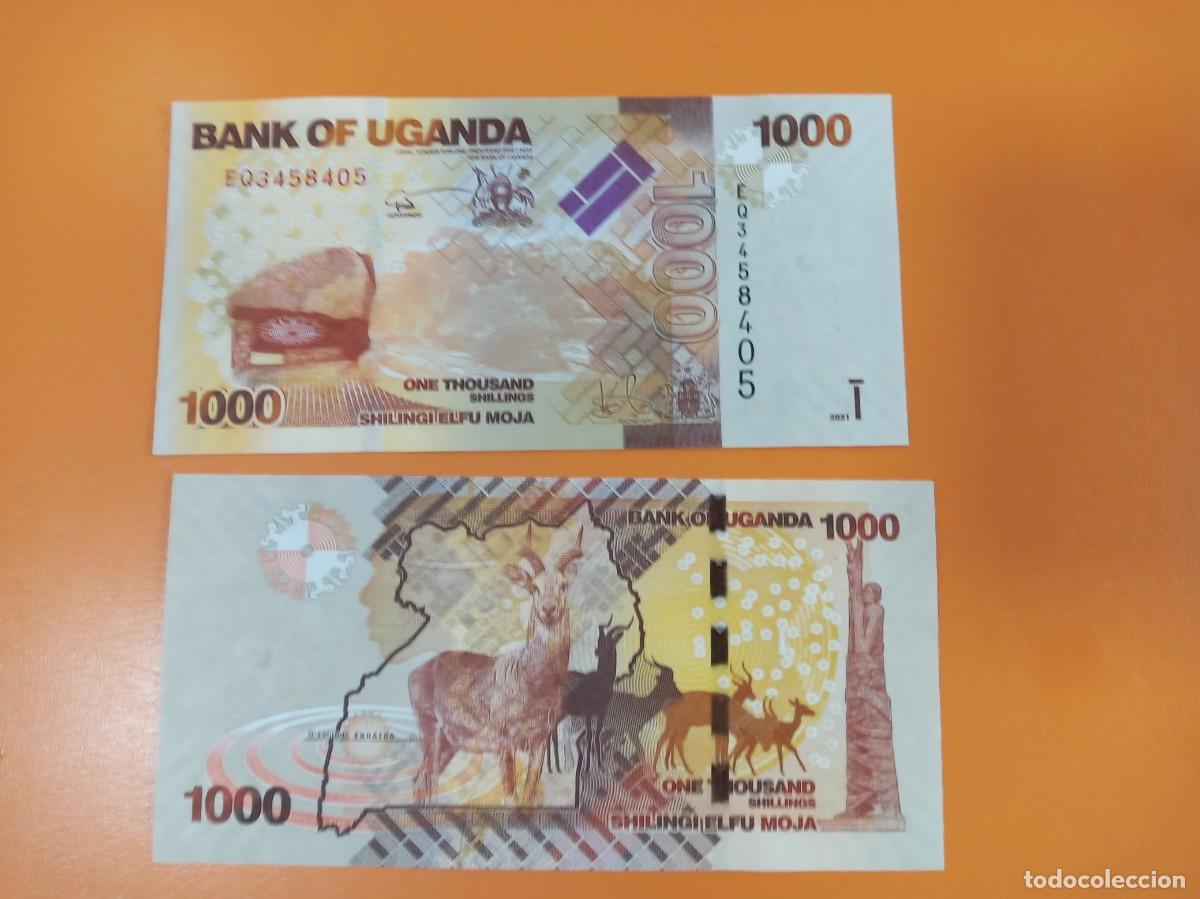 Billetes extranjeros: UGANDA 1000 CHELINES 2021 - Foto 1