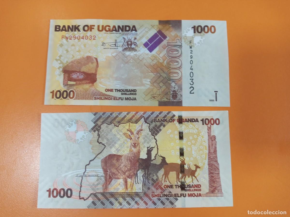 Billetes extranjeros: UGANDA 1000 CHELINES 2022