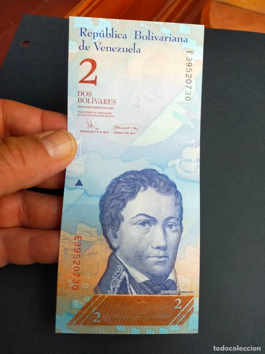 Billetes extranjeros: BILLETE DE 2 DOS BOLIVARES DICIEMBRE 19 2008 BANCO VENEZUELA EXCEPCIONAL CONSERVACION