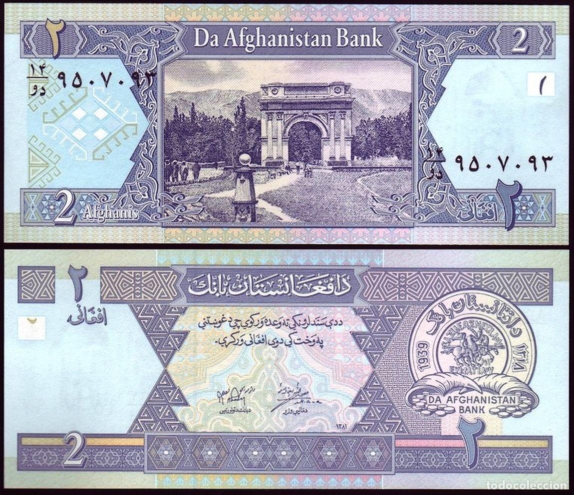 Billetes extranjeros: Afganistan 2 Afghanis 2002 Sin Circular