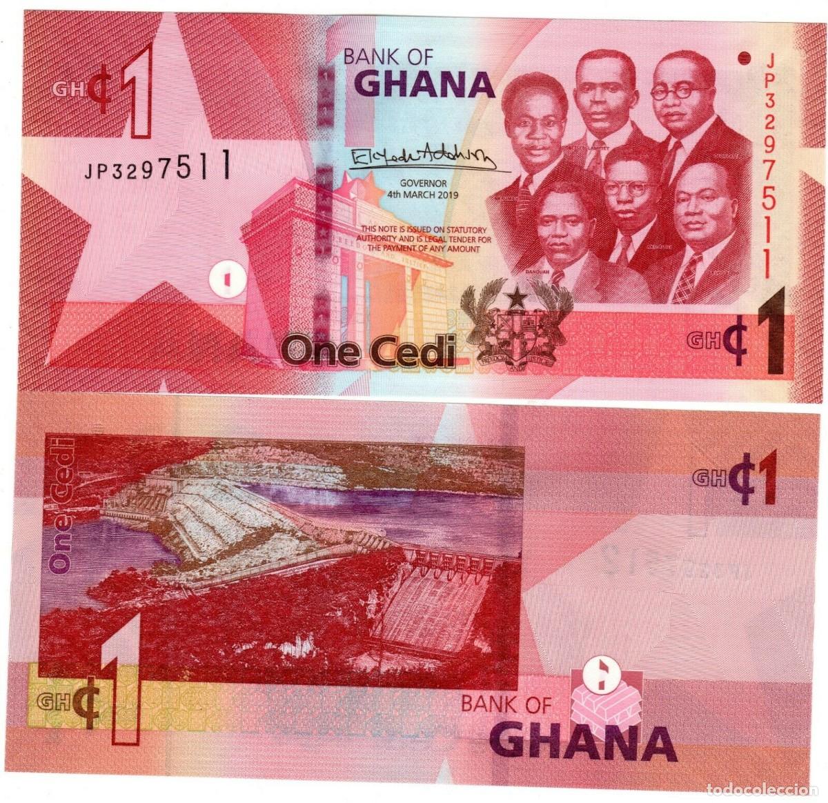 Billetes extranjeros: Ghana 1 Cedi 2019 Sin Circular