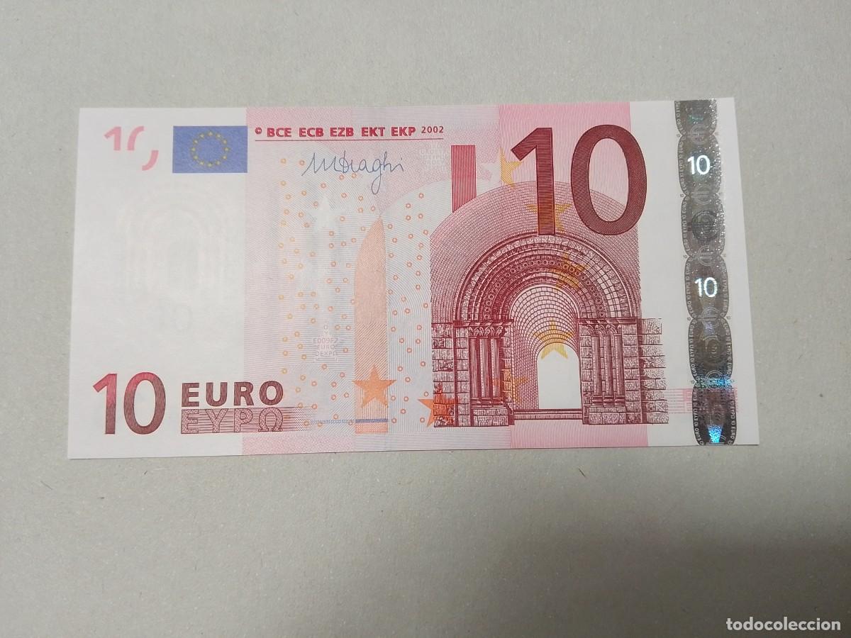Billetes extranjeros: 10 EURO ALEMANIA (X) E009, Draghi, dise&ntilde;o 2002, last platte Draghi, UNC
