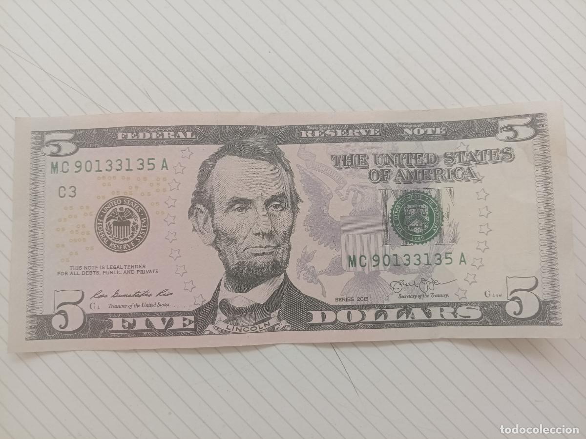 Billetes extranjeros: USA Estados Unidos. 5 dollars 2013 EBC+