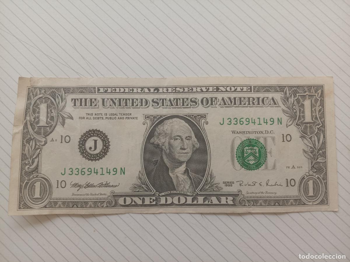 Billetes extranjeros: USA Estados Unidos. 1 dollar 1995