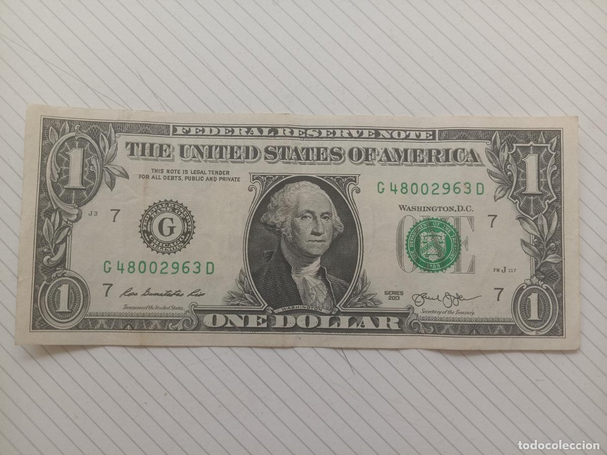 Billetes extranjeros: USA Estados Unidos. 1 dollar 2013