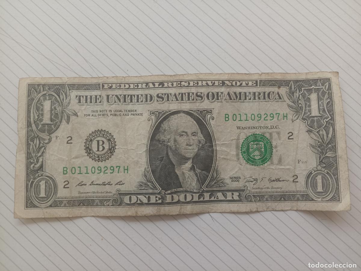 Billetes extranjeros: USA Estados Unidos. 1 dollar 2009