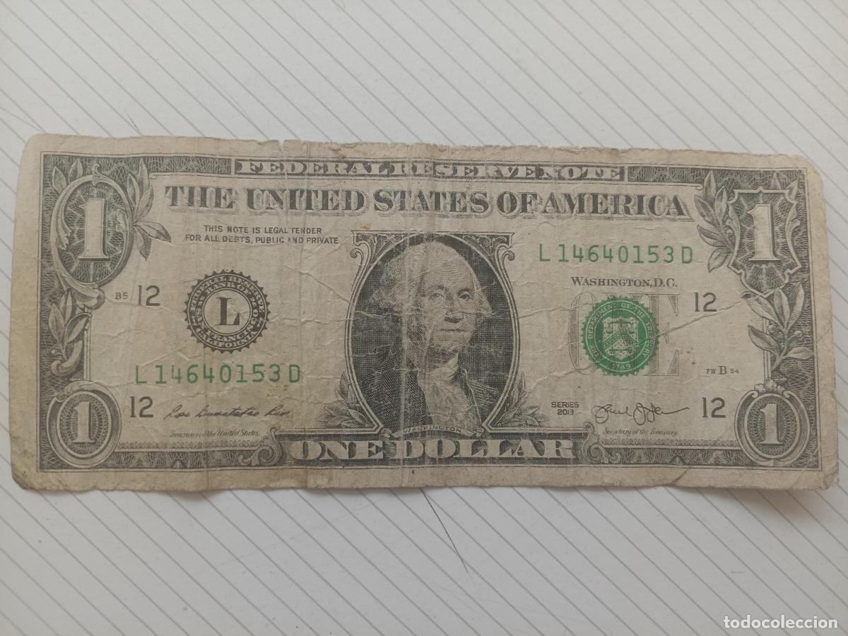 Billetes extranjeros: USA Estados Unidos. 1 dollar 2013