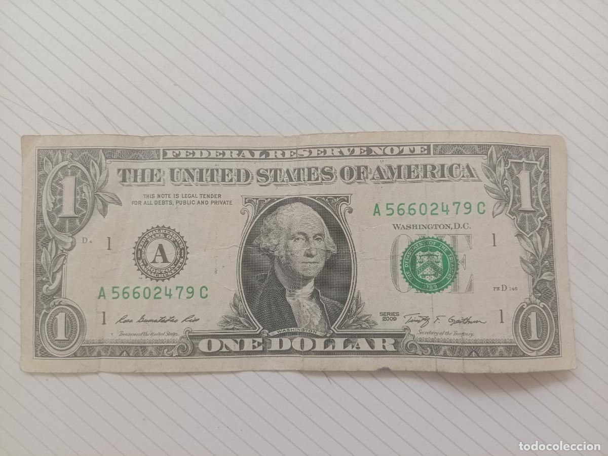 Billetes extranjeros: USA Estados Unidos. 1 dollar 2009