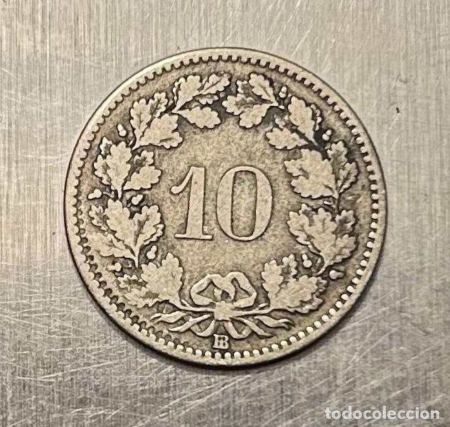 Billetes extranjeros: 10 RAPPEN 1850 SUIZA. PLATA LEY 100
