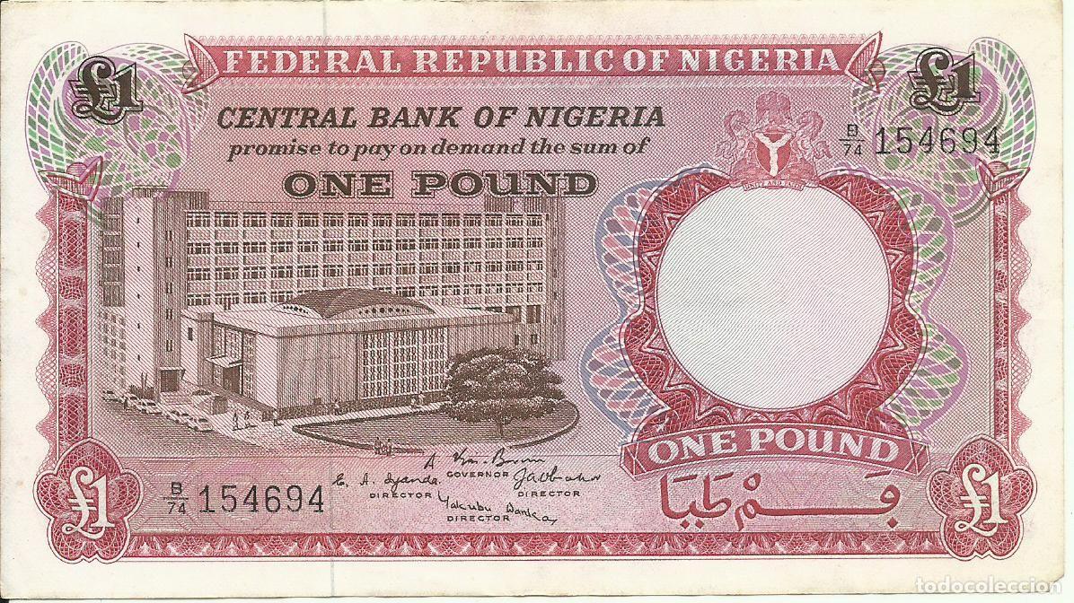 Billetes extranjeros: NIGERIA - 1 LIBRA ( POUND ) - 1967 - B/74 154694 - FOTOS