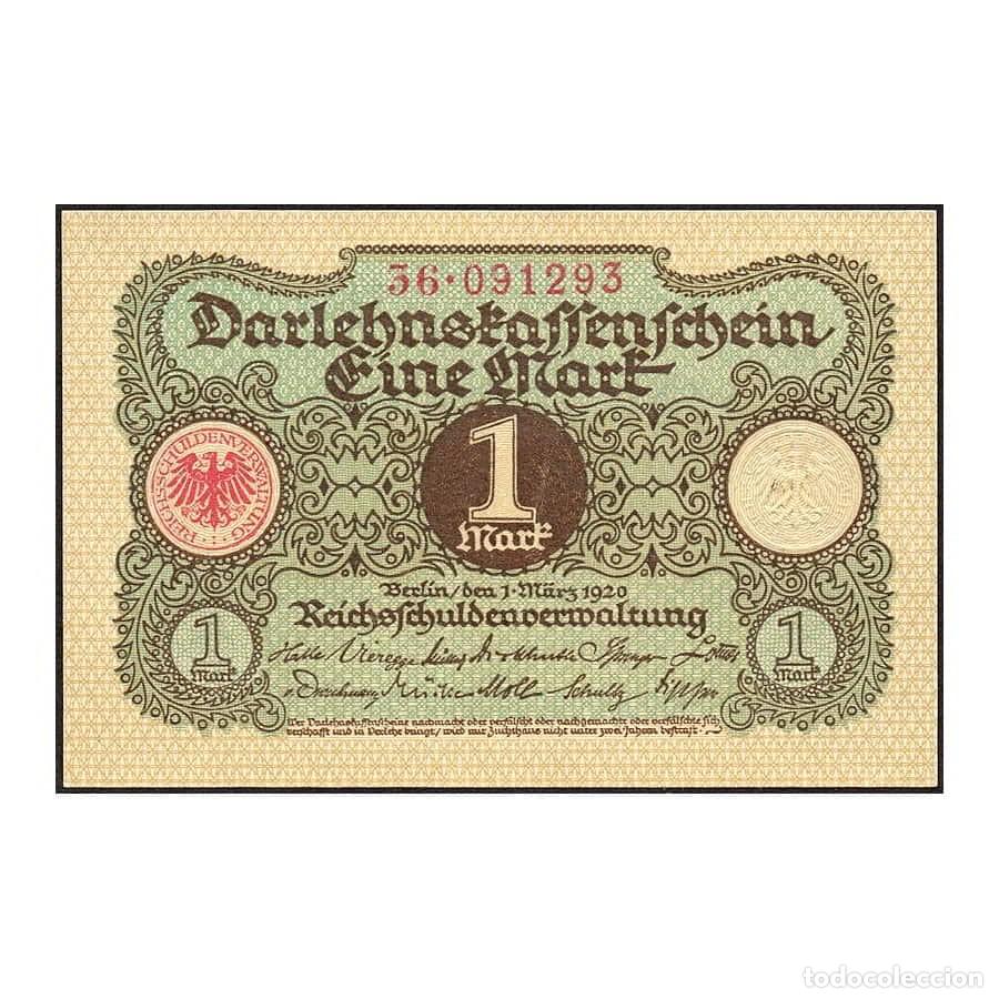 Billetes extranjeros: Alemania 1920 [BLL] 1 Marco Darlehnskassenschein (EBC)